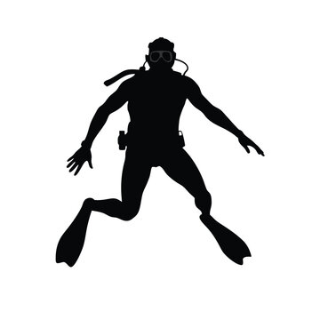 recommend clip art: male diver silhouette