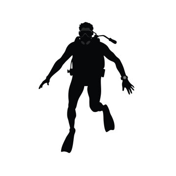 recommend clip art: male diver silhouette