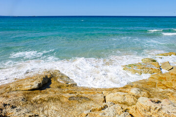 A beautiful sunny blue sky summer day at North Stradbroke island, Cleveland, Brisbane, Queensland, Australia