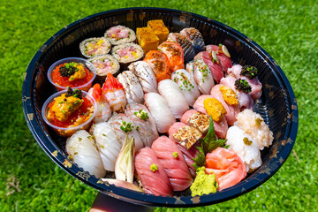 A Platter of Sushi