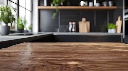 Wooden Countertop in a Modern Kitchen