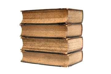 Vintage books isolated on the transparent background