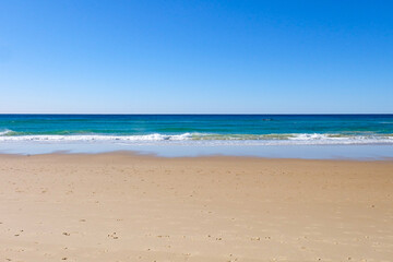 Noosa National Park, Coastal Walk, hike along the stunning blue sea and ocean on a beautiful sunny blue sky day, Sunshine Coast, Australia 