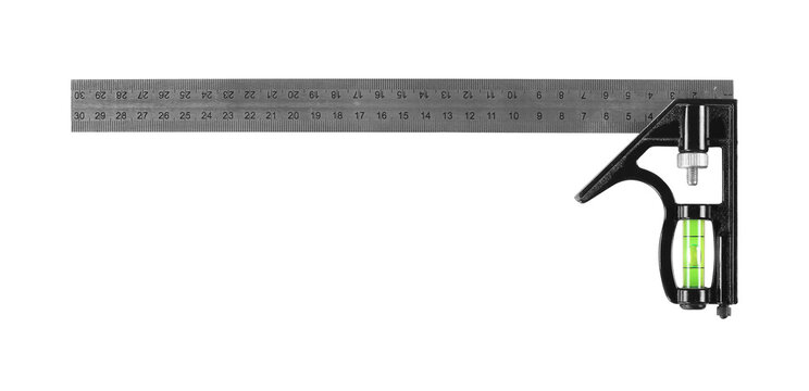 Tools Building and repair - Isolated Stainless Steel Angle Combination Square Ruler Mobile Horizontal Movable