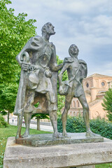 Sculpture of the famous Lazarillo de Tormes, a character from a book by an anonymous writer from the 16th century, in Salamanca, Castile and Leon, Spain