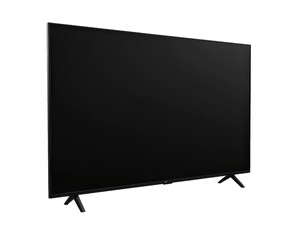 Modern Black Television Mockup Displayed Off-Center