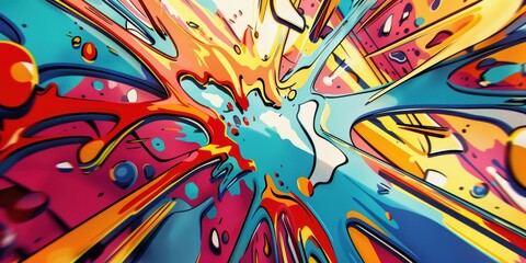 Abstract Colorful Splashes