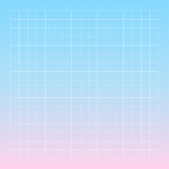 水色とピンク色のグラデーションに薄いグリッドのデコレーション - おしゃれでエモい背景素材