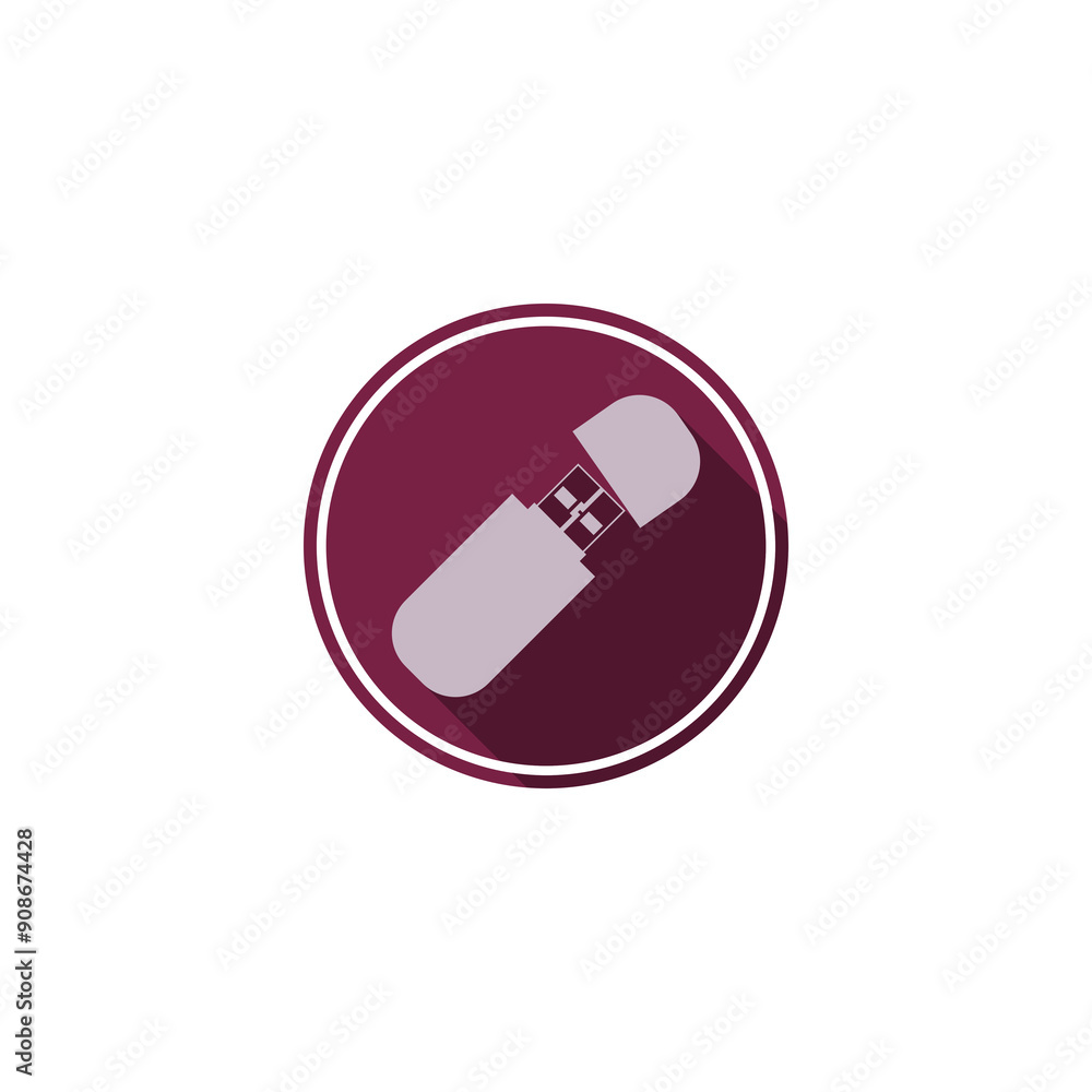 Poster usb icon isolated on transparent background
