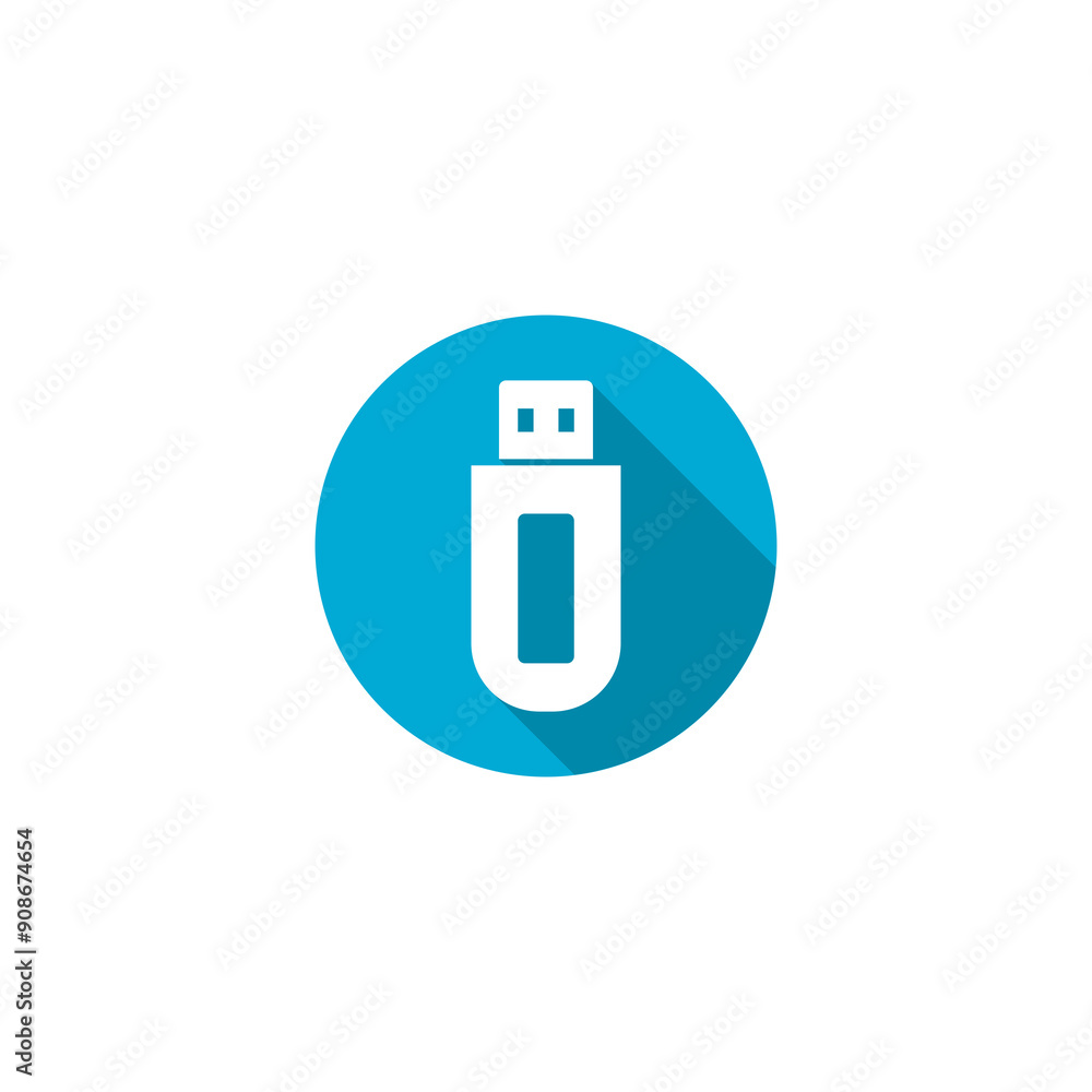 Poster usb icon isolated on transparent background