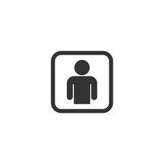 User icon isolated on transparent background