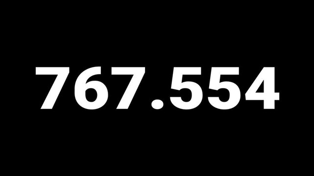 Random Number Counting With Decimal Point.  Random And Fast Changing Numbers