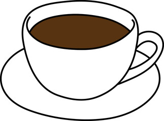 Steaming Hot Cup of Coffee on Saucer