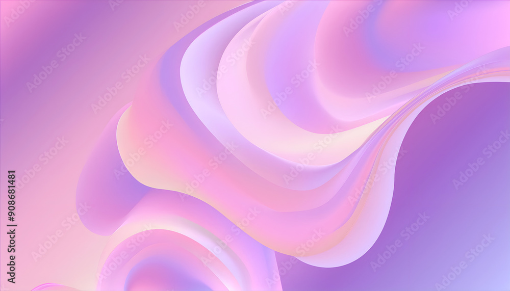 Poster soft pastel swirls create a dreamy abstract pattern in gentle light