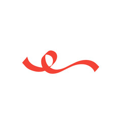 red ribbon vector element