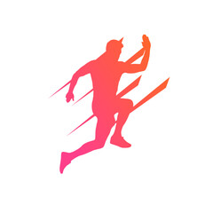 a track athlete who is running fast