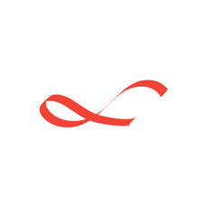 red ribbon vector element