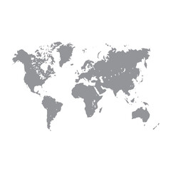 World Map grey color Background quality files png Art & Illustration