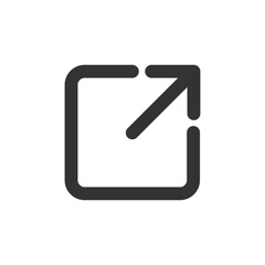 Simple back isolated link button isolated on white background. UI element. Vector icon in flat style