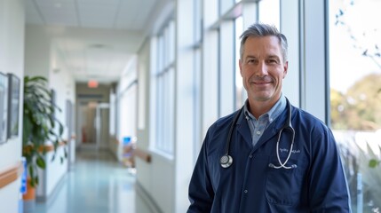 The doctor in hospital hallway