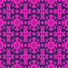 Blue and white watercolor ornament painted with watercolor on paper.