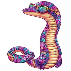 Electric Eel Tropical animal fashion cartoon isolated whitebackground 16:9