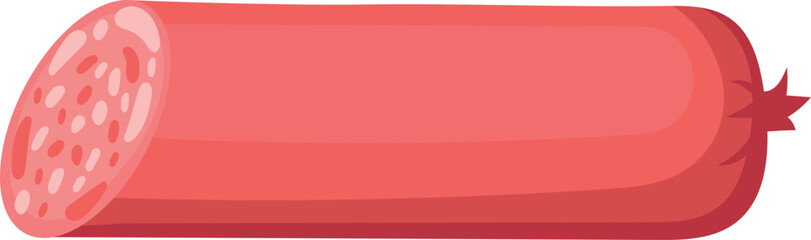 Fototapeta premium Salami cartoon icon. Delicious italian tasty pepperoni