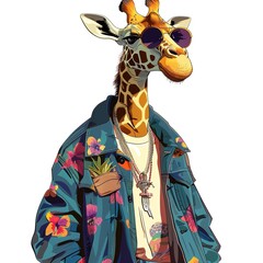 Obraz premium Firefly 90s Revival animal fashion cartoon isolated whitebackground 16:9