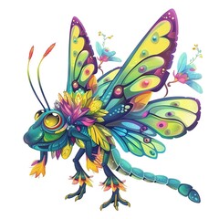 Firefly Tropical animal fashion cartoon isolated whitebackground 16:9
