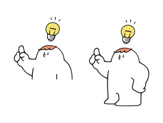 何かアイデアを思いついたヒト