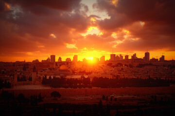 Fototapeta premium Jerusalem sunset