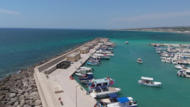 Torre Vado is in the province of Lecce, Italy. Located in the lower Salento, it is a renowned seaside resort on the Ionian coast of Salento. The coast is characterized by low cliffs