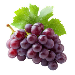 Fototapeta premium bunch of fresh red grapes isolated on transparent background