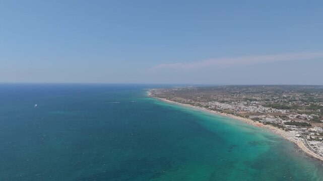 Torre Vado is in the province of Lecce, Italy. Located in the lower Salento, it is a renowned seaside resort on the Ionian coast of Salento. The coast is characterized by low cliffs