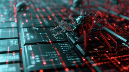 Realistic depiction of malware compromising and disabling security software programs