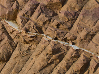 Rock surface from machine drilling