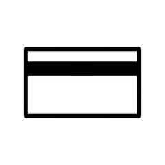 Bank card line icon with simple and modern design