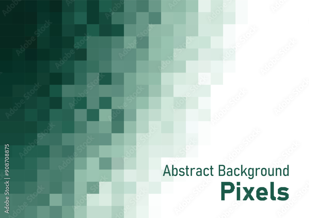 Poster abstract pixels background green gradient colors geometric texture pattern vector illustration