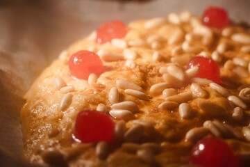 St. John's cake baking in the oven.
