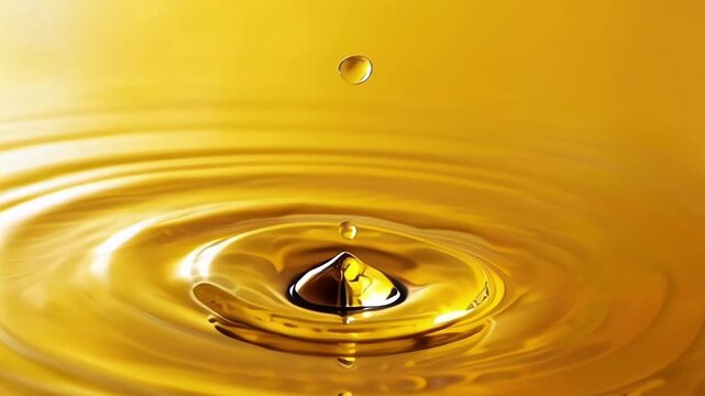 Drop of oil Shine yellow Cosmetic oil or Cosmetic Essence Liquid drop Fresh engine oil liquid eco nature