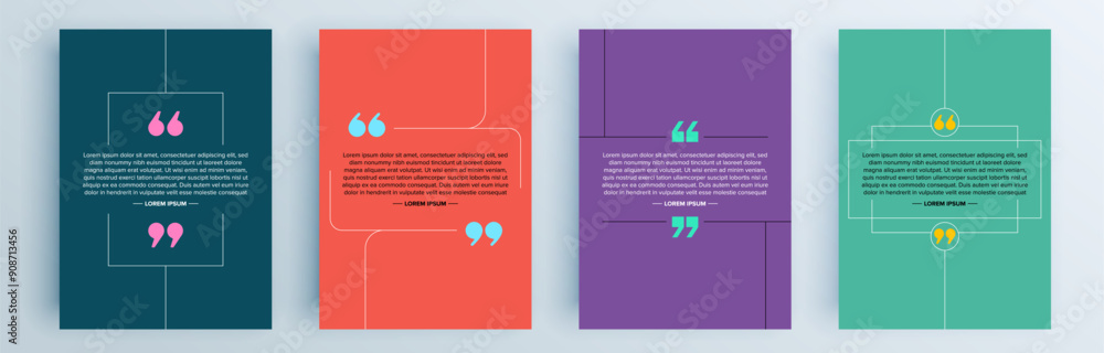 Aufkleber quote frames blank templates set. text in brackets, citation empty speech bubbles, quote bubbles. te