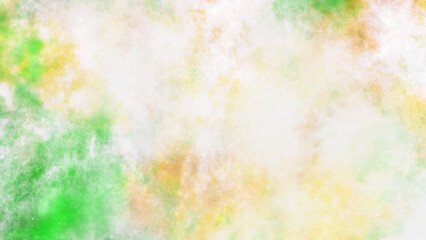 Colorful watercolor texture. Abstract grunge texture. Colorful sunset sky with puffy clouds on bright rainbow colors background.