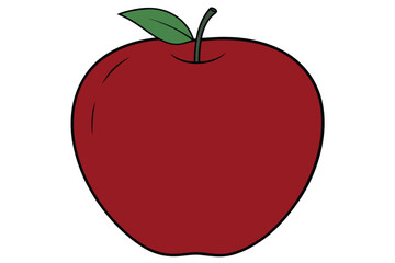 red apple isolated on white