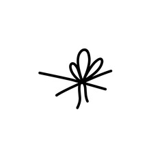 rope ribbon line illustration