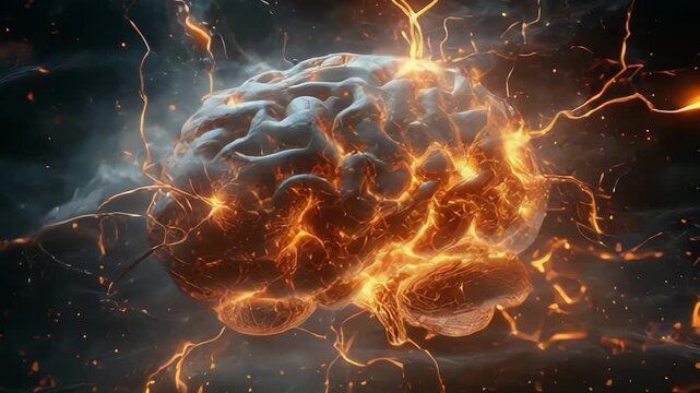 a brain and its neurons