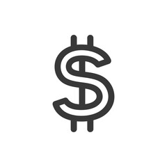 Obraz premium A Bold Outline of the Dollar Sign Symbol