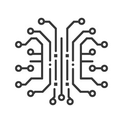 Abstract Circuit Board with Circular Connectors