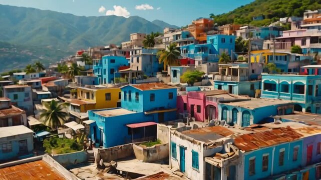 City of Cap Haitien Haiti, sunny day panorama