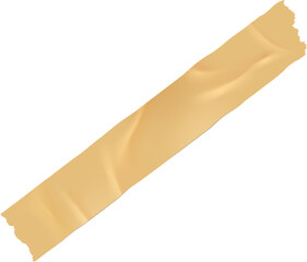 Duct tape strip. Realistic torned edge piece