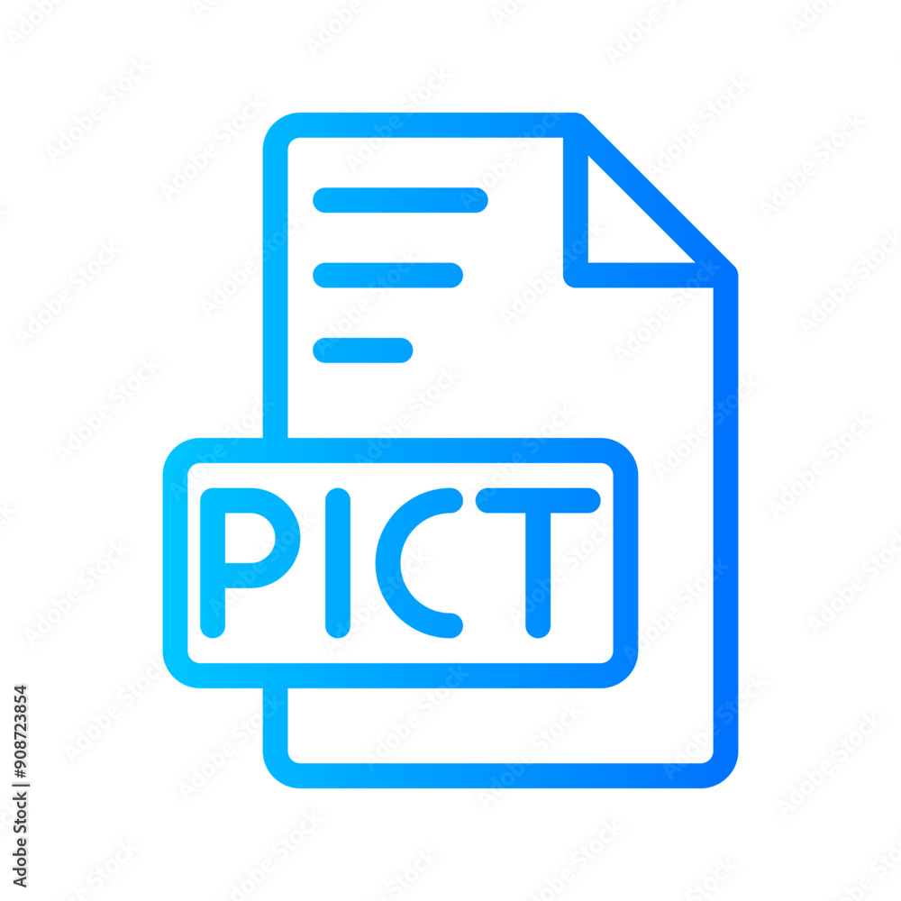 Poster pict document file picture gradient icon. format file type icons symbol, extension, type data, vecto